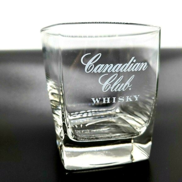 Canadian Club Whisky Square Bottom Rocks Glass - Picture 3 of 12